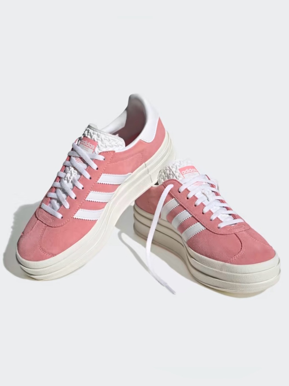 Adidas Gazelle Bold Shoes Super Pop Cloud White Core White Size 8